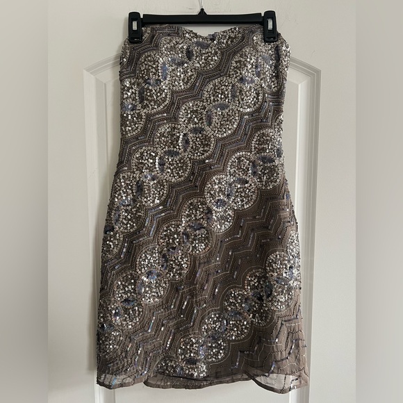 Scala Silver Sequin Mini Dress